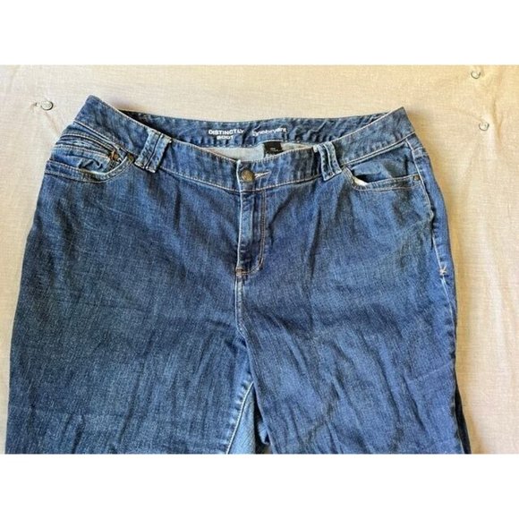 Lane Bryant Distinctly Boot Jeans Womens 20 Blue Denim Zip Pocketed 40X29. - Picture 2 of 10